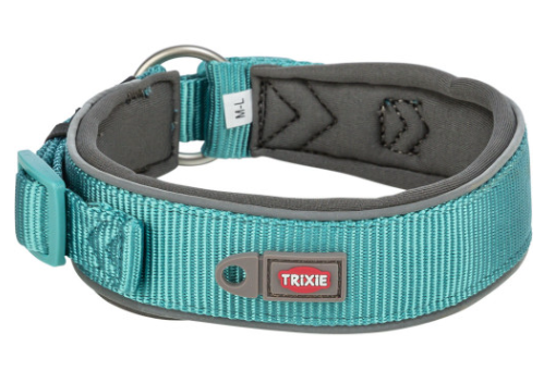 Ошейник для собак Trixie Premium экстраширокий M–L 40–48 см 40 мм аква-графит (4053032677623)