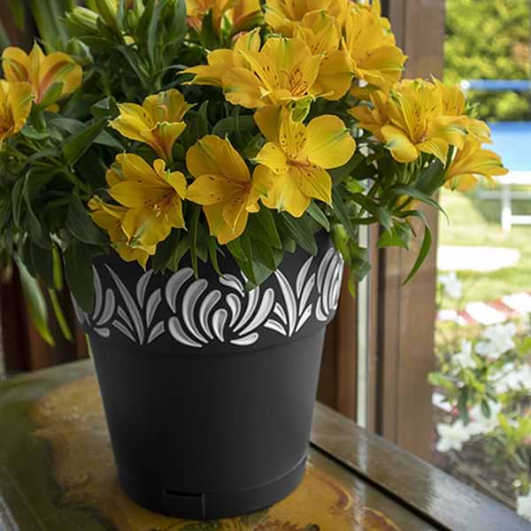 Фото - Вазон Stefanplast OPERA Gaia 30 см сірий/білий 88601