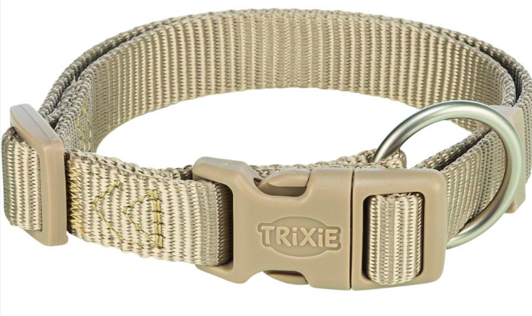 Ошейник для собак Trixie Premium M–L 35–55 см 20 мм песочный (4053032671218)