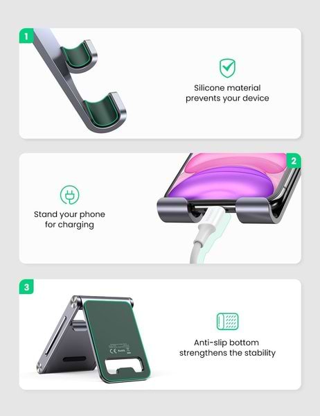 Фото - Підставка для мобільного пристрою UGREEN LP263 Aluminum (80708)