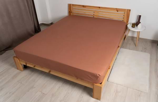 Фото - Простынь односпальная ТЕП ВДОХНОВЕНИЕ с резинкой 90х200 см Карамельный (2-04020_26825)