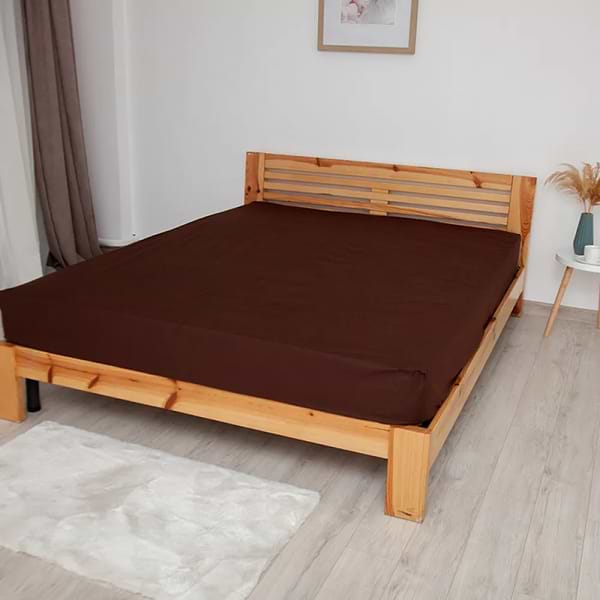 Фото - Простынь односпальная ТЕП ВДОХНОВЕНИЕ с резинкой 90х200 см Шоколад (2-04020_27812)