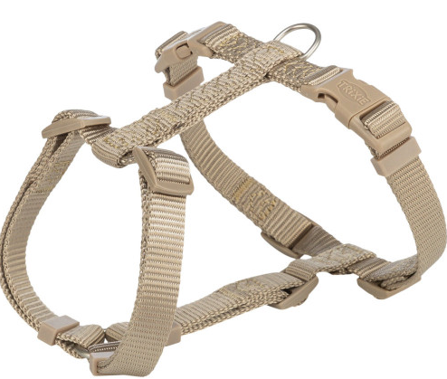 Шлея для собак Trixie Premium H-harness L–XL 75–120 см 25 мм песочная (4053032673212)