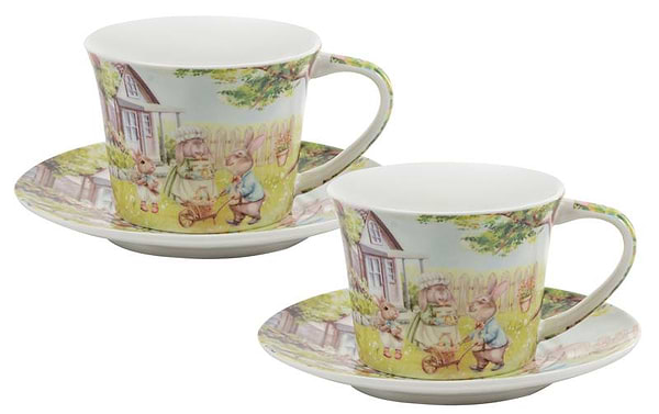 Фото - Набір чашок Lefard Кролячі історії 4 пр.220 мл (924-867)