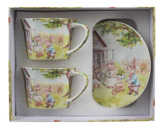 Фото - Набір чашок Lefard Кролячі історії 4 пр.220 мл (924-867)