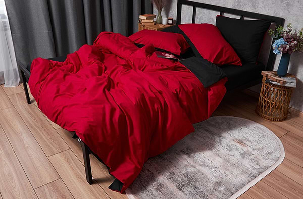 Фото - Комплект постільної білизни Moon&Star Бязь Gold Люкс Cherry Black 175х210 (MS-820003156)