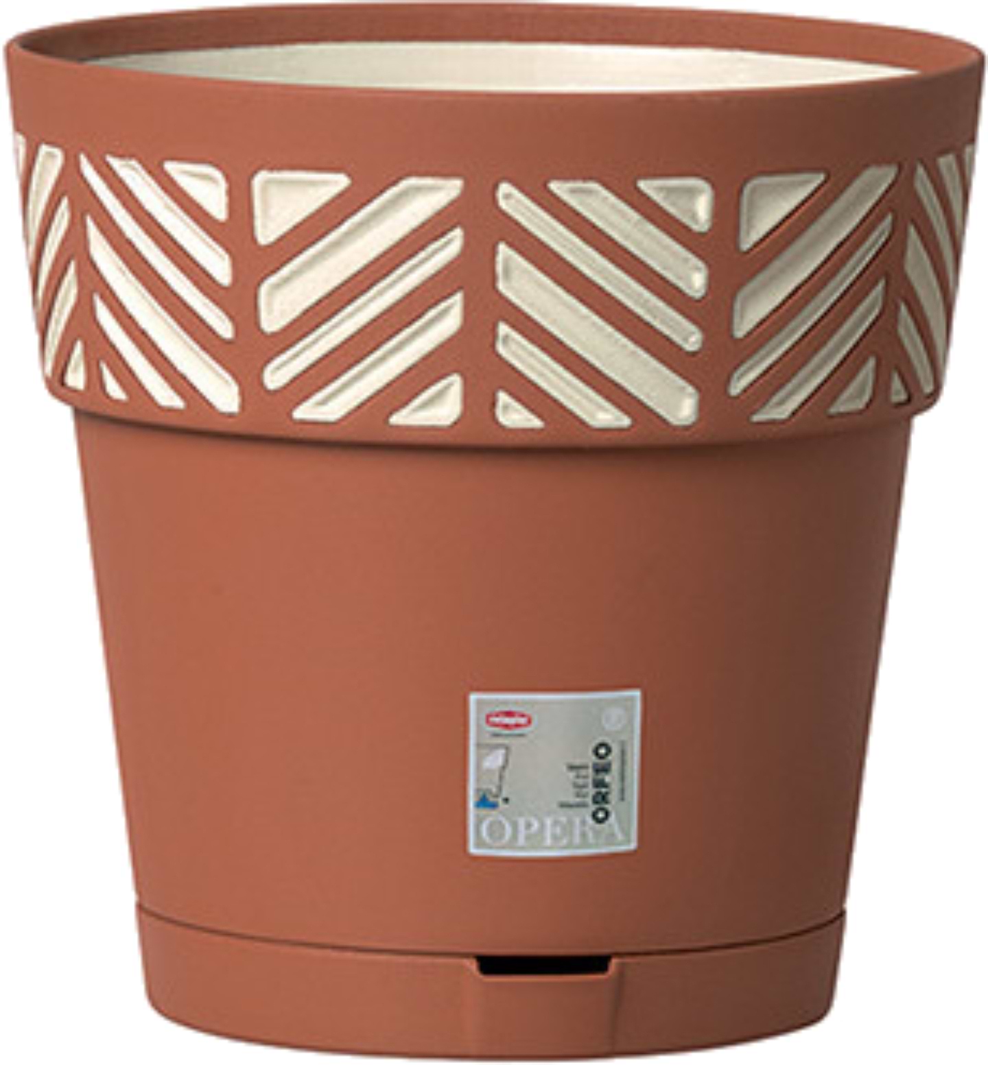 Вазон Stefanplast OPERA Orfeo 30x29 см терракотовый/ваниль 94601