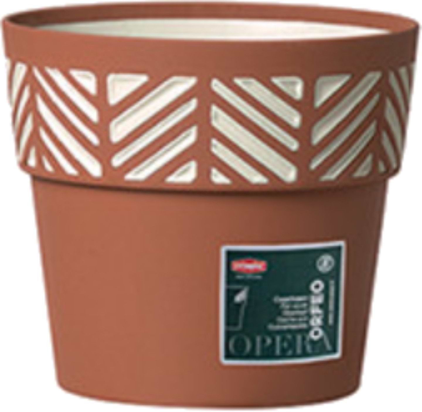 Вазон Stefanplast OPERA Orfeo 15x13 см теракотовий/ваніль 94651