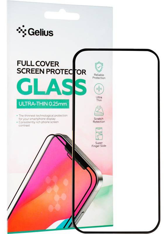 Фото - Защитное стекло для смартфона Gelius Full Cover Ultra-Thin 0.25mm for iPhone 15 Black (94664)