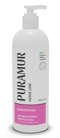 Шампунь для собак и кошек PURAMUR Antibacterial Protection с хлоргексидином 200 мл (4823082434848)