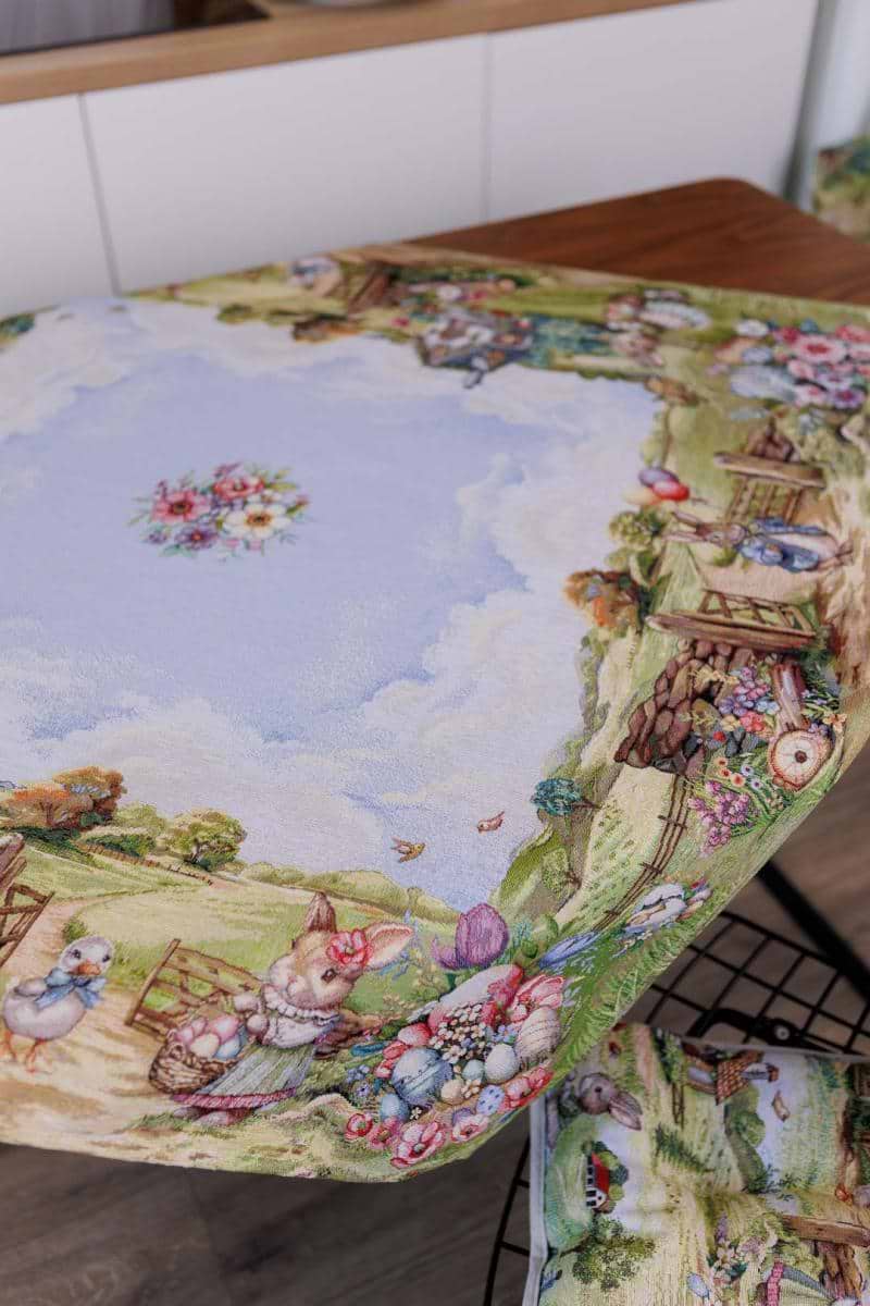 Скатерть наперон Прованс Пасхальная гобеленовая Настроение 95x100 см (044244)
