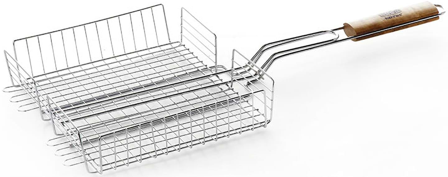 Решітка для гриля-барбекю СИЛА високий борт з антипр. покр. 56x31x24x5,5 см (960402-IS)