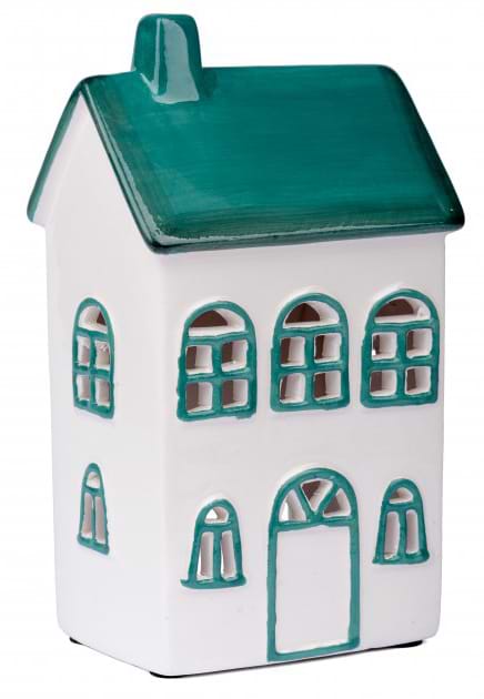 Декор New Year Novogod'ko Будиночок-свічник 17 см білий (974620)