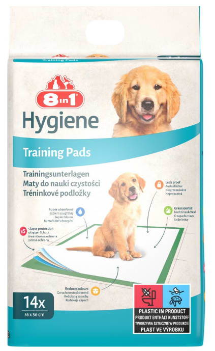 Пелюшки для собак 8in1 Training Pads 56х56 см 14 шт. (4048422102250)