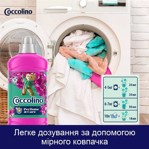 Фото - Ополіскувач для білизни Coccolino Care Snapdragon&Patchouli 1.275 л