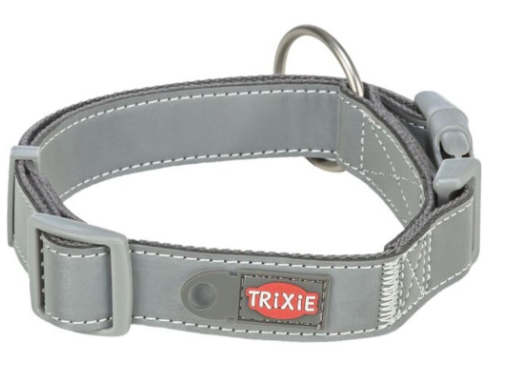 Ошейник светоотражающий для собак Trixie Premium Reflect светоотражающий графит размер M-L 36-55 см/25 мм (4011905673516)