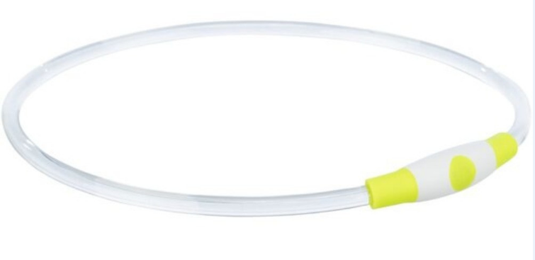Ошейник LED для собак Trixie Flash Light Ring USB зеленый размер L–XL 65 см/8 мм (4057589126610)