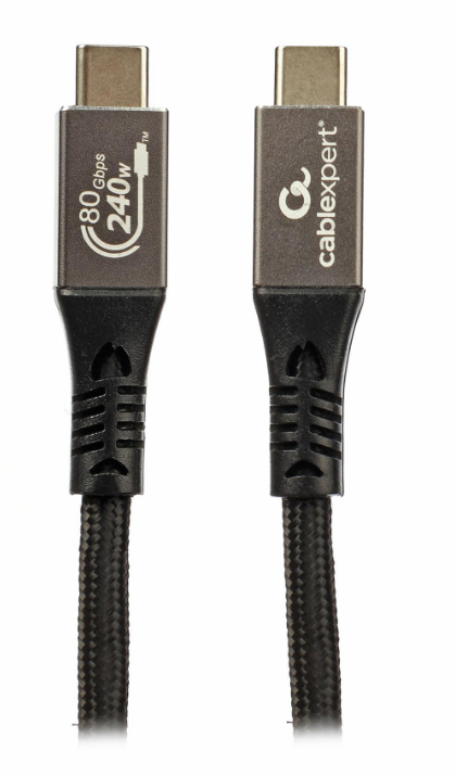 Кабель Cablexpert USB4 2.0 80Gbps 240W(48V5A) 16K60Hz, C/C 1 м (CCBP-USB4.2-CMCM240-1M)