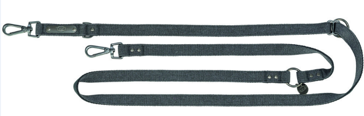 Поводок для собак Trixie CityStyle V-Lead хлопок S–M 2 м 13 мм Черный (4053032681675)
