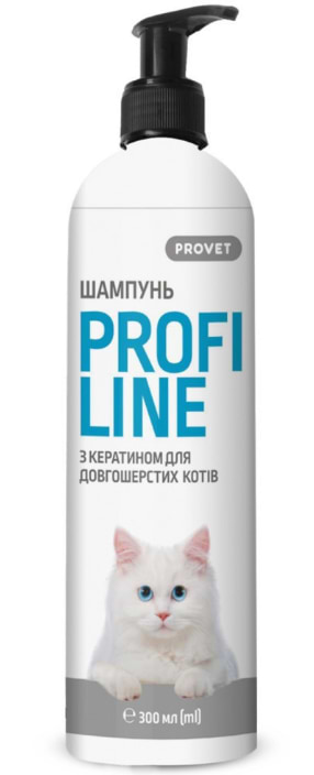 Шампунь для собак та кішок ProVET ПРОФІЛАЙН для довгошерстих з кератином 300 мл (4823082422036)
