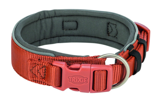 Ошейник для собак Trixie Premium экстраширокий M–L 40–48 см 40 мм рыже-графитовый (4053032677470)