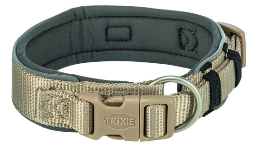Ошейник для собак Trixie Premium экстраширокий M–L 40–48 см 40 мм песочно-серый (4053032677524)