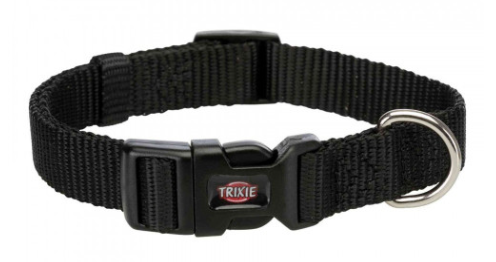 Ошейник для собак Trixie Premium нейлон черный размер S 25-40 см/15 мм (4047974202210)