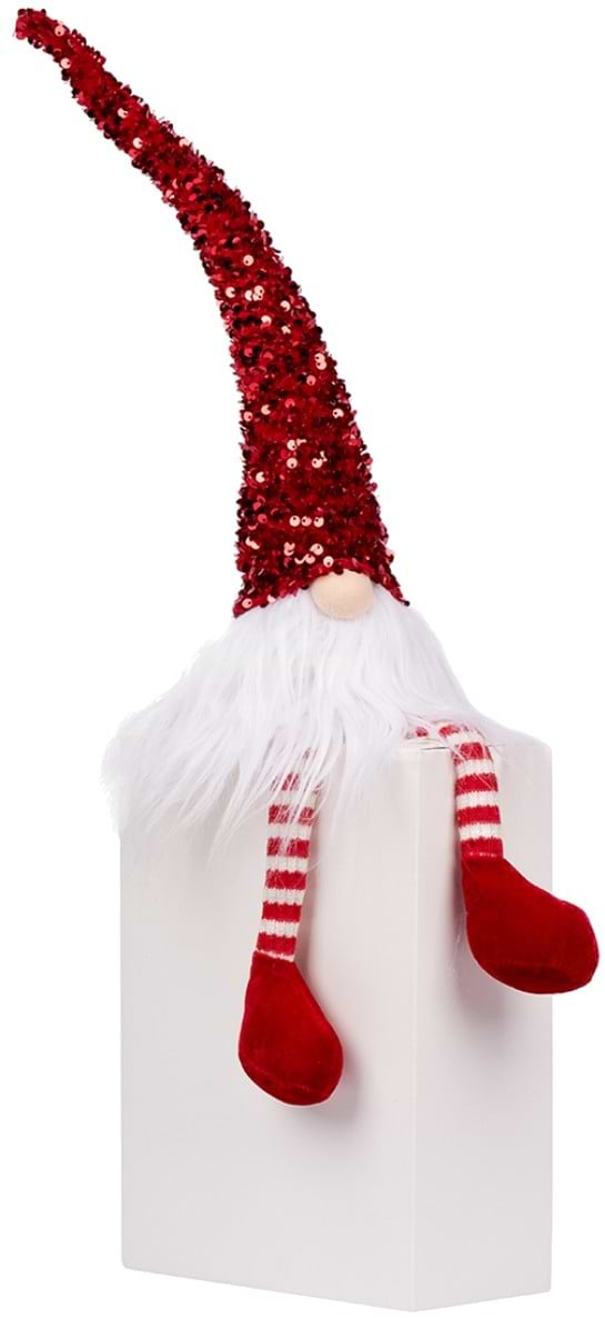 Декор New Year Гном Novogod'ko «Гном» Красная паетка 56 см LED (973733)