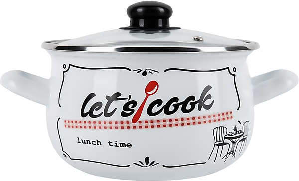 Фото - Кастрюля Gusto Lets Cook White 18 см 3.1 л (GT-T-118-LCW)