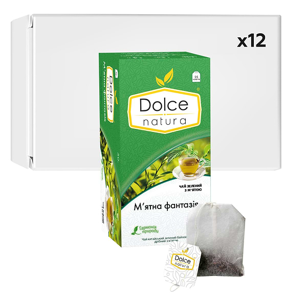 Фото - Чай Dolce Natura Мятная фантазия с мятой 50 г 12 шт. (2000006782595)