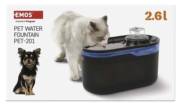 Фото - Смарт-поїлка для тварин EMOS Фонтанчик H6101 2.6 л