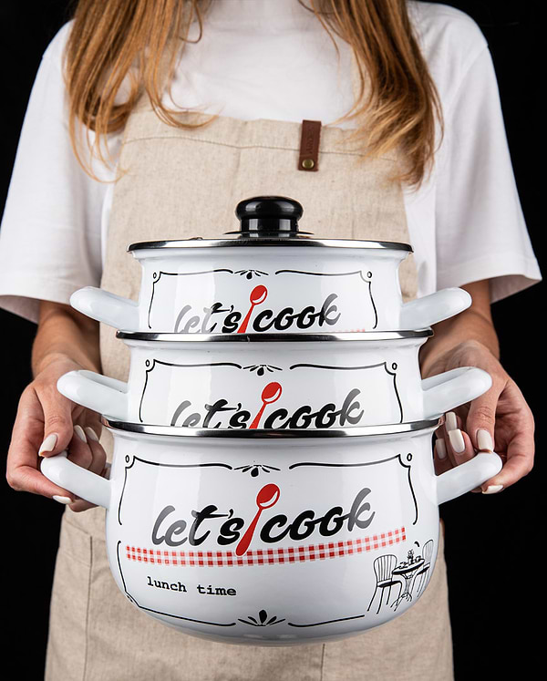 Фото - Кастрюля Gusto Lets Cook White 18 см 3.1 л (GT-T-118-LCW)