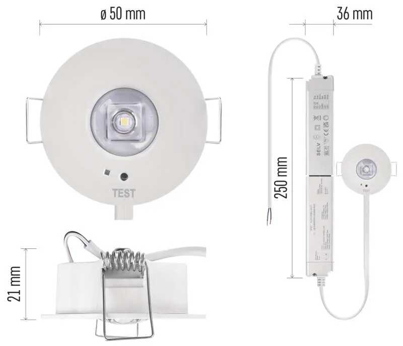 Фото - Светодиодный светильник аварийный EMOS ZN1330 1Вт 130лм 3h