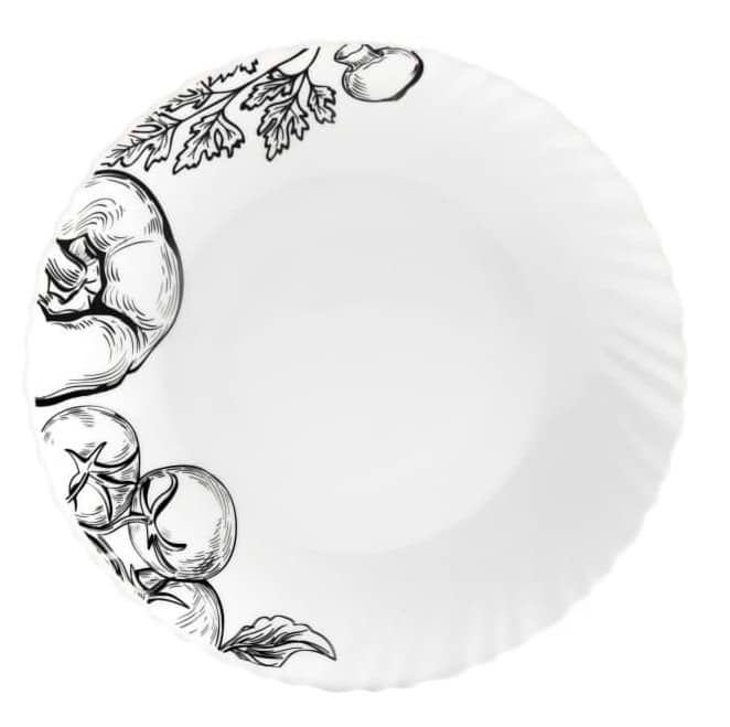 Тарелка десертная Vittora V-190Bs Овощной этюд Wave 190 мм