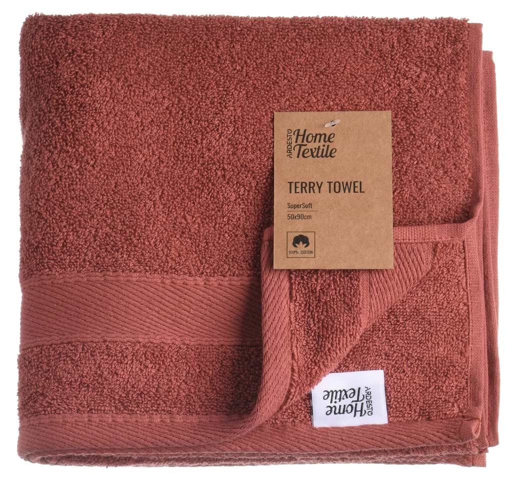 Полотенце для лица Ardesto махровое SuperSoft терракота 50х90 см (ART2250RT) - Фото 1