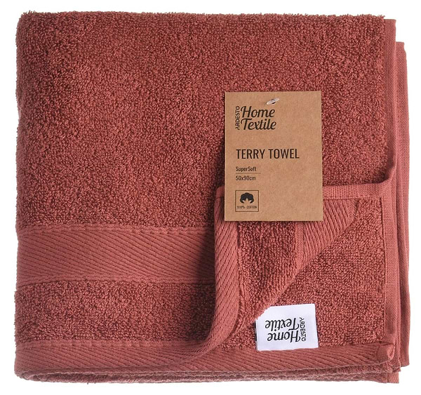 Фото - Полотенце для лица Ardesto махровое SuperSoft терракота 50х90 см (ART2250RT)