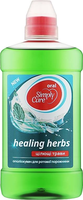 Ополіскувач для порожнини рота Simply Care Цілющі трави 500 мл (4820206212658) - Фото 1