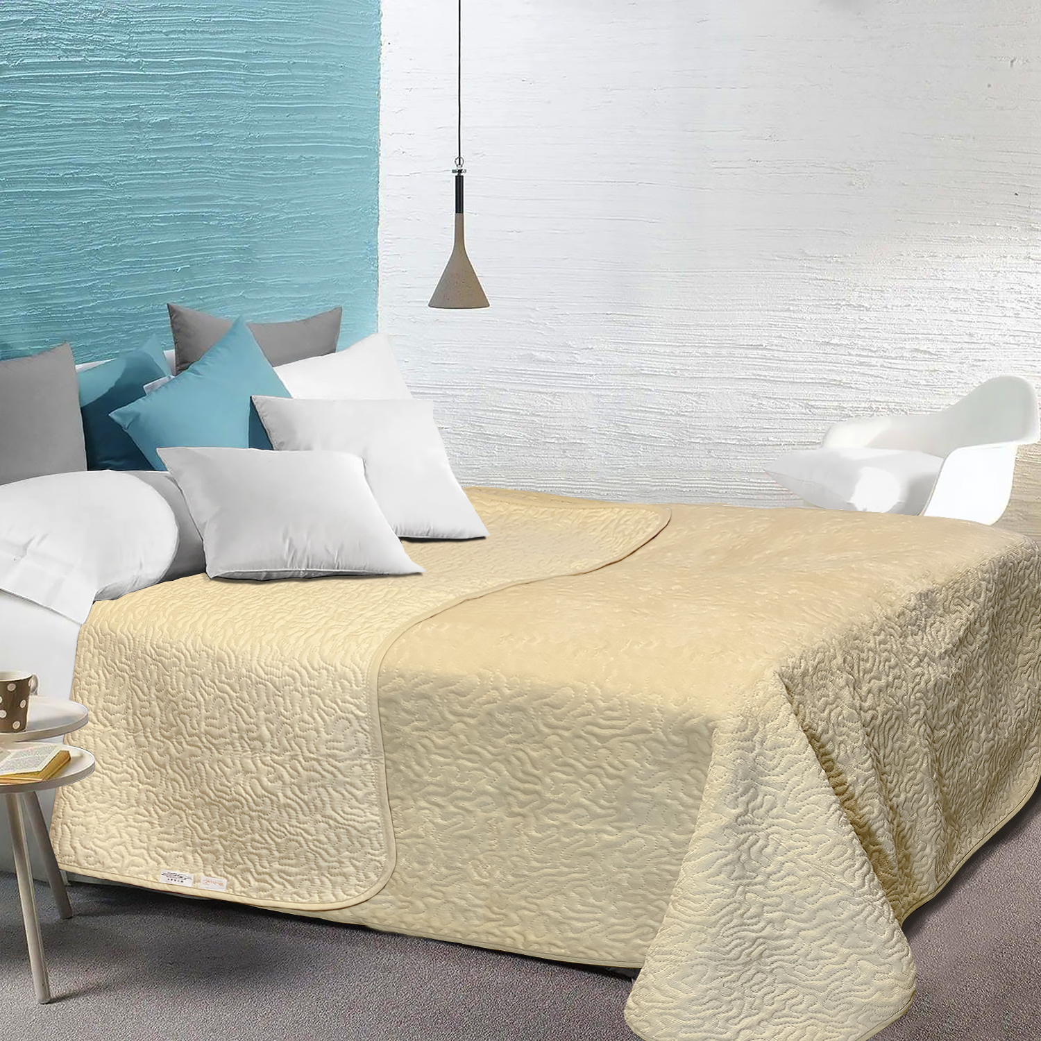 Купити Покривало полуторне Zastelli флісове двостороннє Дюна Золотий пісок cream/хвиля 140х205 см (20284) - Фото 1 Покривало полуторне Zastelli флісове двостороннє Дюна Золотий пісок cream/хвиля 140х205 см (20284) - Фото 1