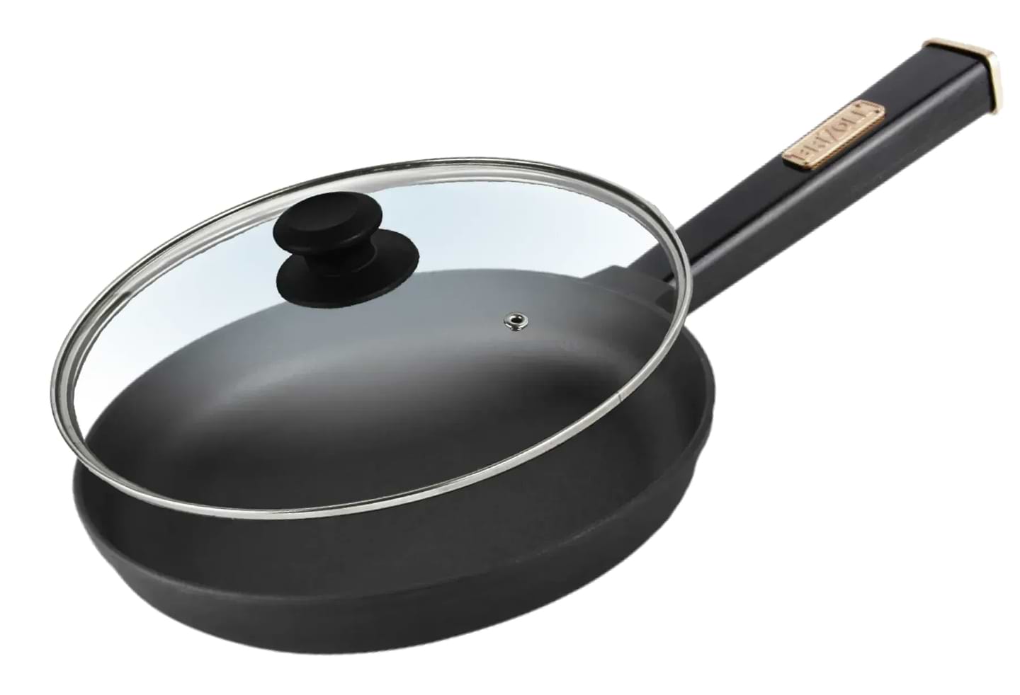 Сковорода універсальна Brizoll O2440-P1-C Optima-Black 240х46,5 мм, з кришкою - Фото 1