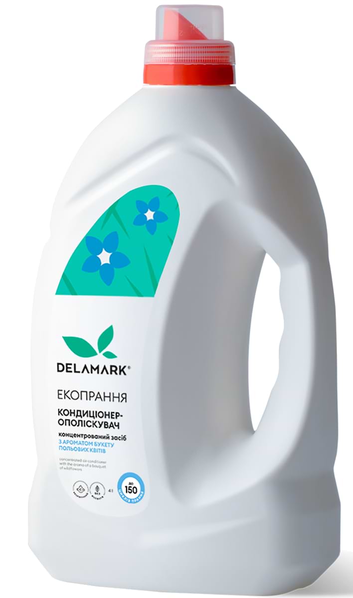 Ополіскувач для білизни DeLaMark з ароматом букету польових квітів 4 л (4820152332080) - Фото 1