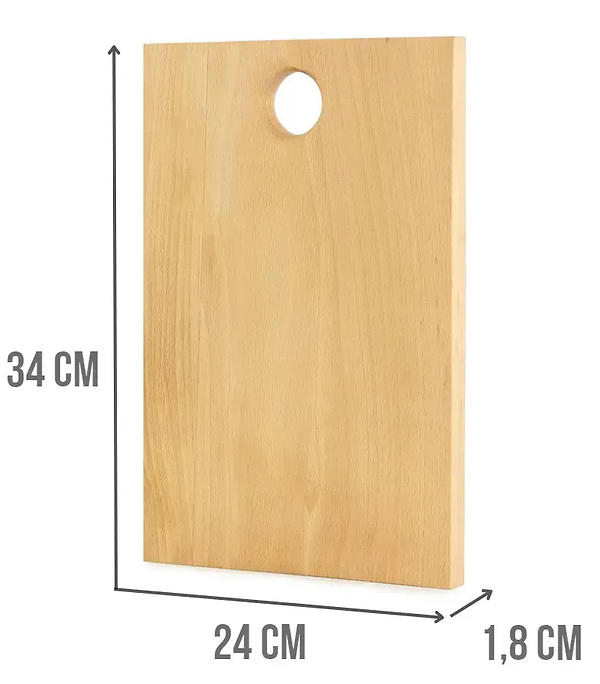 Фото - Доска разделочная Brizoll D001-1 Бук 34х23х18 см