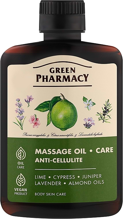 Фото - Масло для массажа Green Pharmacy 200 мл антицеллюлитная (4823015918858)
