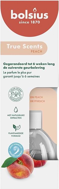 Аромадиффузор Bolsius 45мл Персик, антитабак (806780) - Фото 1