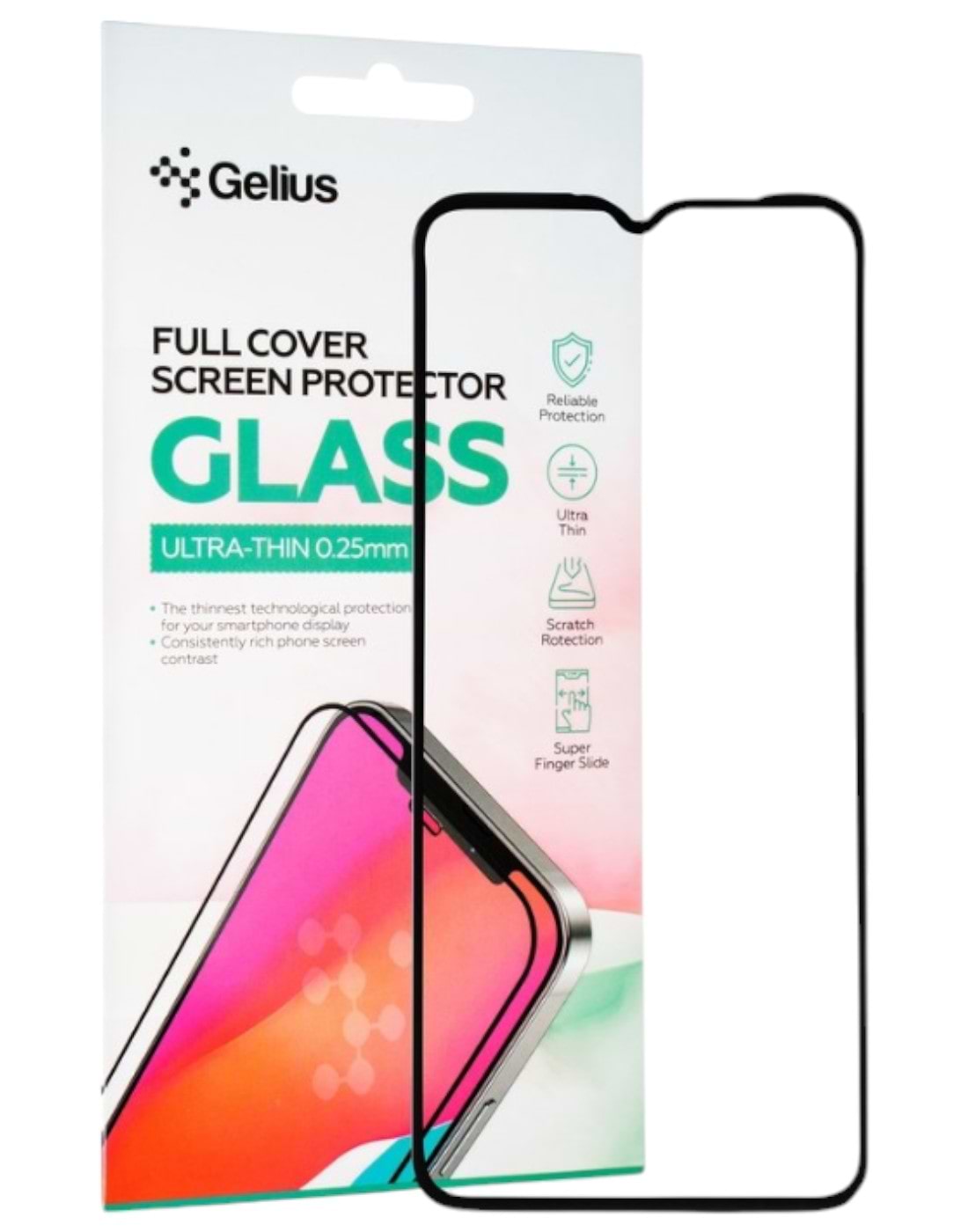 Захисне скло для смартфону Gelius Full Cover Ultra-Thin 0.25mm for Xiaomi Redmi Note 11E Black (92739) - Фото 1
