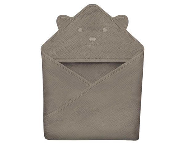 Фото - Полотенце бамбук детское Lionelo Muslin Hooded Towel Beige Cappuccino