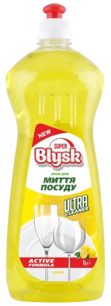 Засіб для ручного миття посуду Super Blysk Lemon 1 л (SB51127)