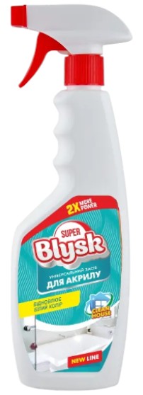 Засіб для миття у ванній кімнаті Super Blysk для акрилу 0,5 л (SB50847)
