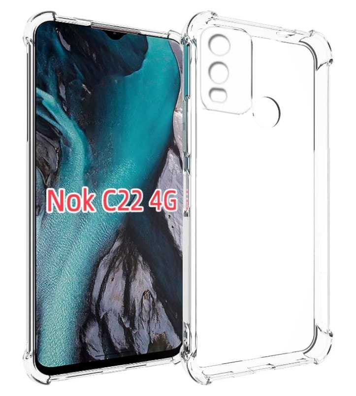 Купити Чохол для смартфону BeCover Anti-Shock for Nokia C22 Clear (709829) - Фото 1 Чохол для смартфону BeCover Anti-Shock for Nokia C22 Clear (709829) - Фото 1