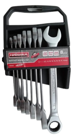Набор комбинированных ключей Haisser с трещоткой 8 шт. (48484)