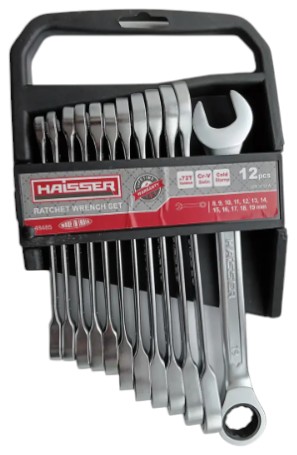 Набор комбинированных ключей Haisser с трещоткой 12 шт. (48485)
